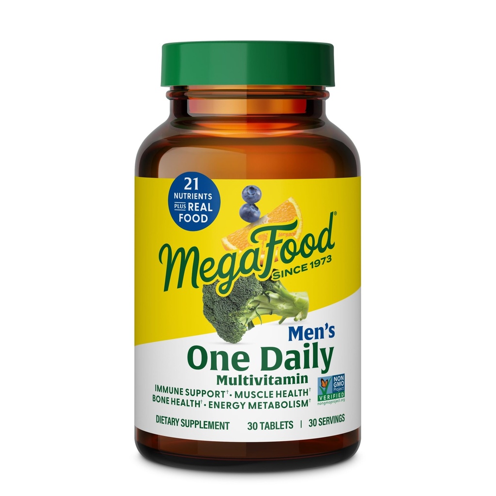 巨型食品 One Daily Mens 多维塔明 - 男子多维塔明 - 维生素C,维生素D3 & 维生素B12 - 肌肉,能量代谢和免疫支持 - 蔬菜,格卢滕自由 - 30片,30种服务品