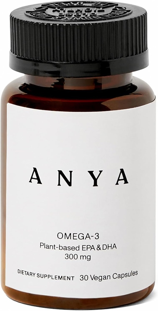 ANA Omega 3 配有 300 mg DHA 和 EPA, 清洁成份, 非GMO, 100% Vegan, Gluten, Soy, 和奶制品免费. 妇女补贴、产后母乳喂养维生素和哺乳支助