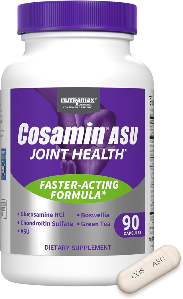 Cosamin Nutramax实验室 ASU 与Glucosamine、Chondroitin和ASU 合办的男女联合保健联合保健补编,90 Capsules