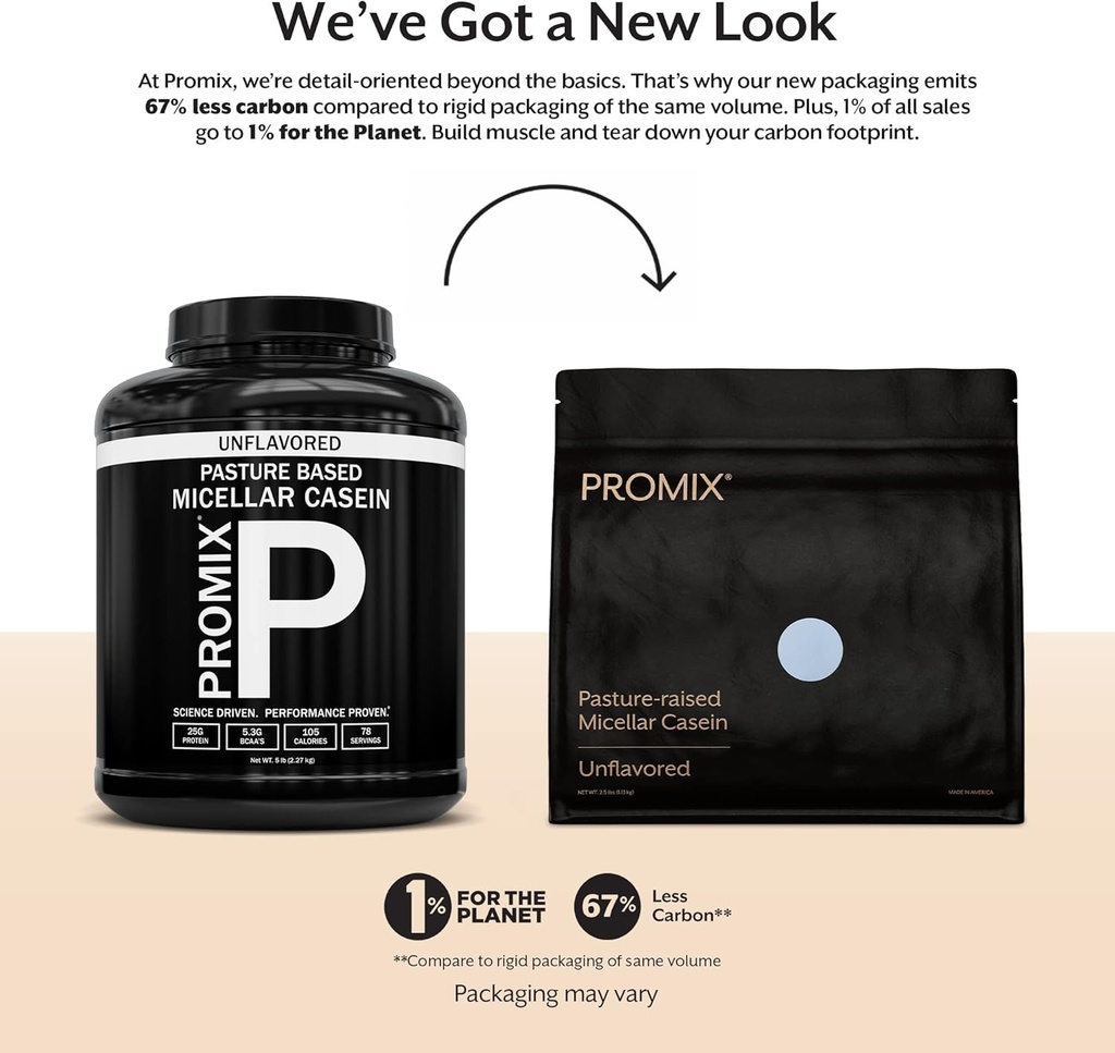 ProMix 营养 casein 蛋白粉 -- -- 草叶、草皮、增生、慢释放 25g Micellar casein -- -- 5.4g BCAAs Gluten Free, Sugar Free, Soy Free -- -- 5lb