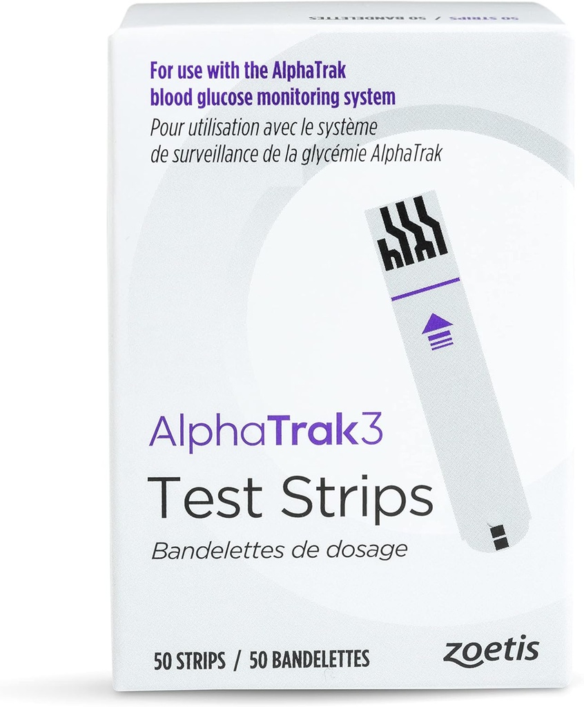 AlphaTrak 3 试验带,用于AT3的猫、狗和马的血糖监测系统,50个