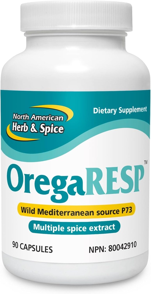 北美洲HERB & SPICE OREGAResP - 90 Veggie Capsules - 免疫和呼吸卫生 - Cumin, Sage, Oregano油 - 儿童与宠物安全,非GMO - 90名服务者