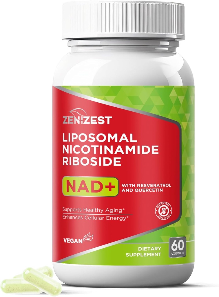 NAD+ 数字化 补充NMN替代品 -- -- Liposomal Nicotinamide Riboside和Resveratrol & Quercetin,为男性提供抗衰老细胞再生能源