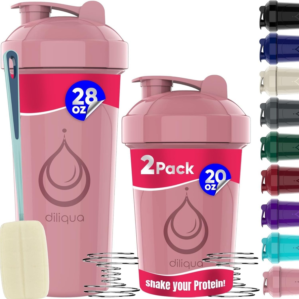 2 PACK,28 oz & 20 oz 摇摆瓶 配有强力电线的摇摆瓶 Protein Mixes → 防滑的Blender 摇摆瓶 包装 → BPA- Free & Dishwasher 安全 → 摇摆瓶 → 摇摆杯