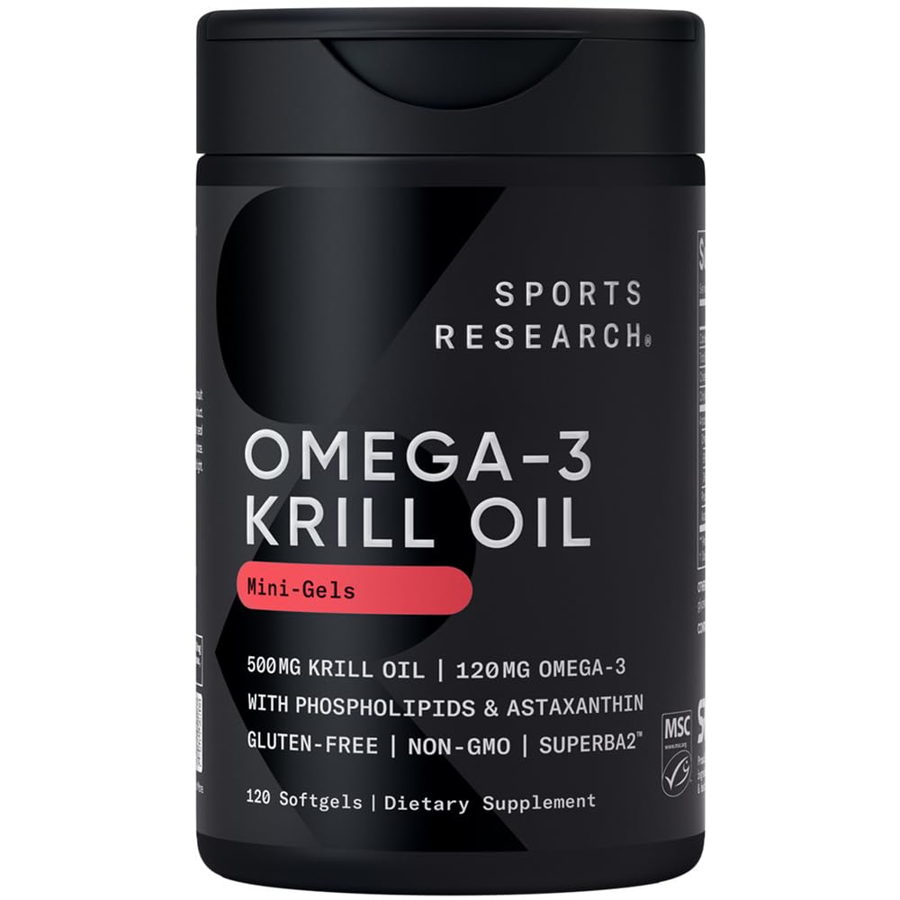 与EPA & DHA Omega 3合作的体育研究 Krill石油补充品,来自南极Krill的磷脂和Astaxanthin -- -- 男子和妇女Krill石油的最高浓度 -- -- 500毫克,120软胶盖