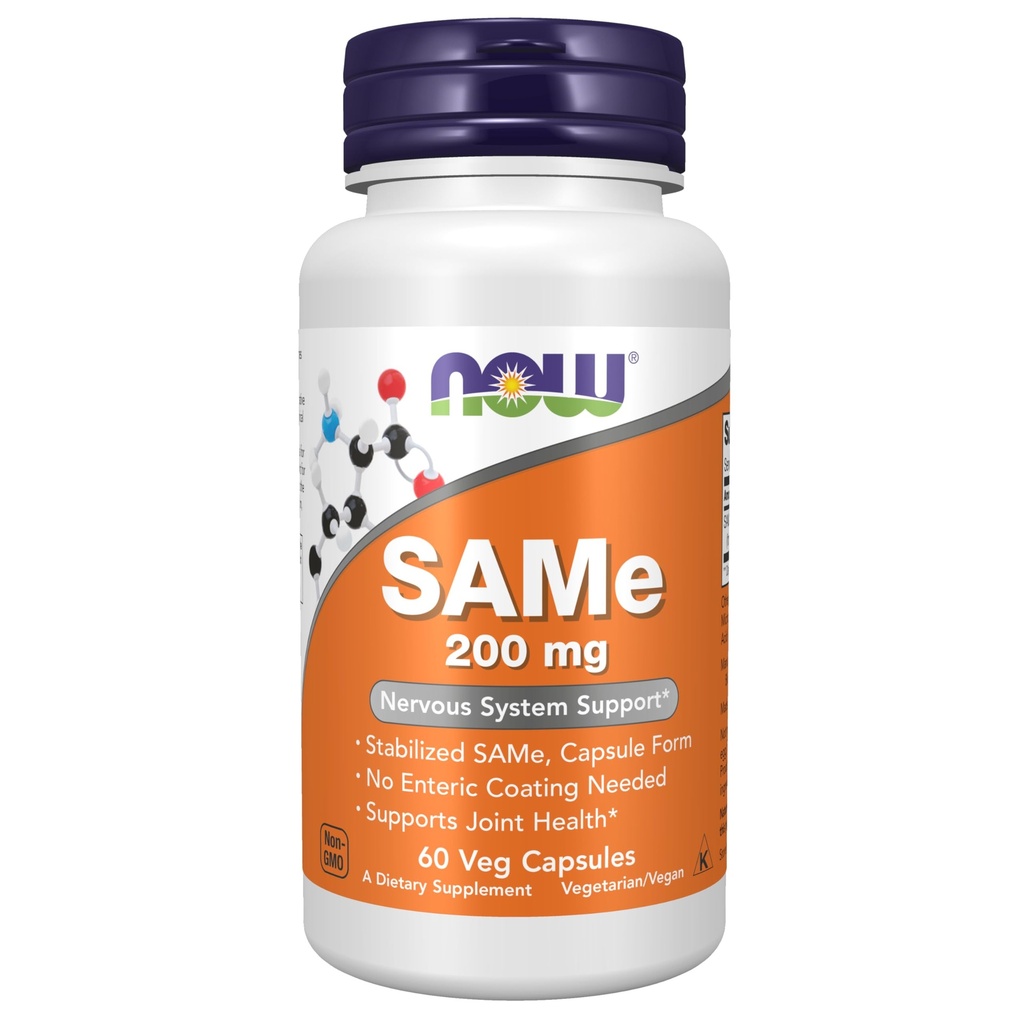 现在食品补充品,SAME(S-Adenosyl-L-甲基安非他明)200 mg,神经系统支持*,60 Veg Capsules