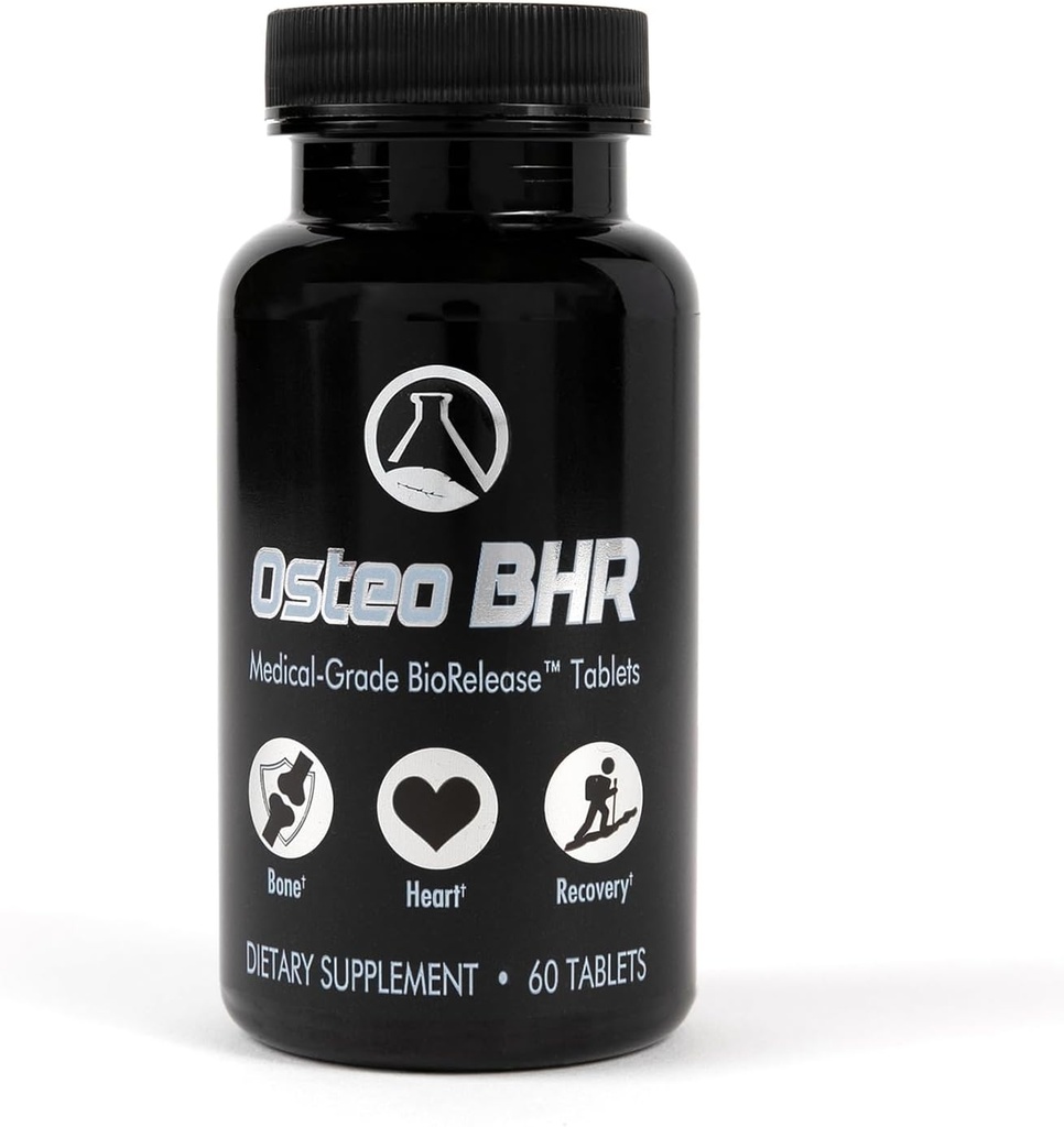 Osteo BHR - 60 Ct Bone修复补编 w Ipriflavone, Calcium, Magnesium, Boron, Vitamin K2 & D3 用于骨保健和恢复. 健康心脏和动脉最佳钙利用.