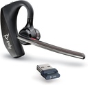Poly Voyager 5200 UC 无线头像和充电案(Plantronics) - 单耳头像 w/Noise-Canceling Mic - 通过蓝牙连接 Mobile/Mac/PC - 工作w/团队,缩放