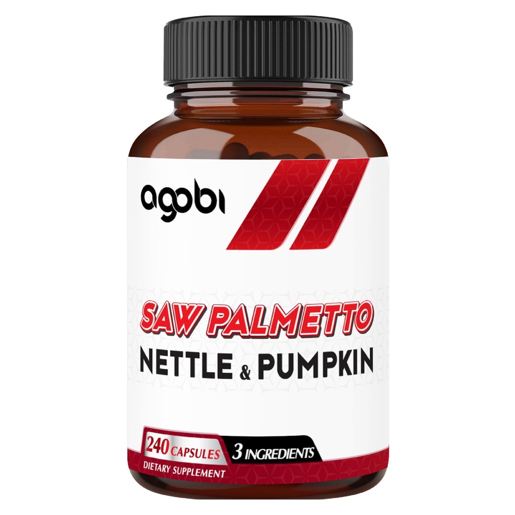 saw Palmetto 配有 Nettle Leaf & Pumpkin 的补编 - 支持休息的泥、发型健康、免疫系统与能源生产 - 240 维吉卡普莱 4-Month Suppply