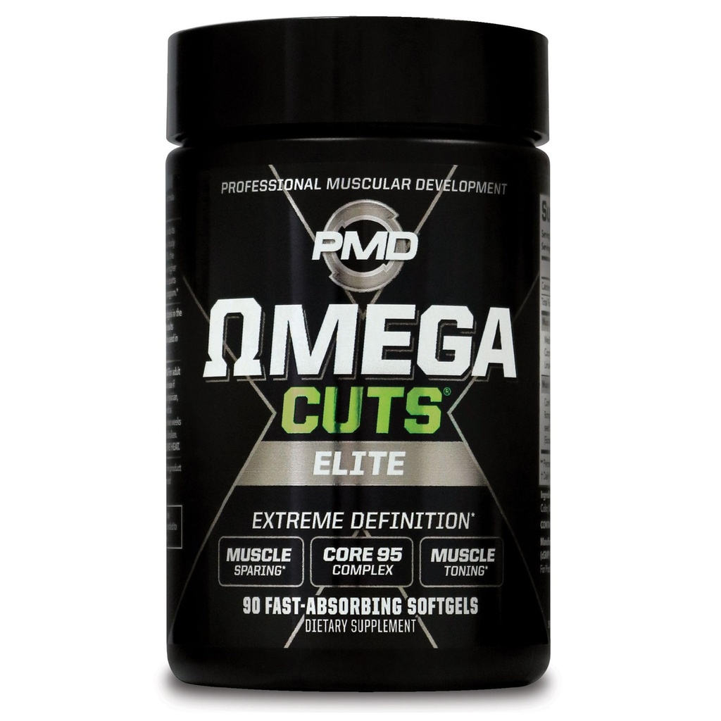PMD Sports Omega Cutsions Elite Fat Loss-Muscle 定义公式 - Omega Fatty Acids,MCT和CLA的肌肉定义和维护 - Keto对男女友好 - 兴奋剂自由(90 Softgels)