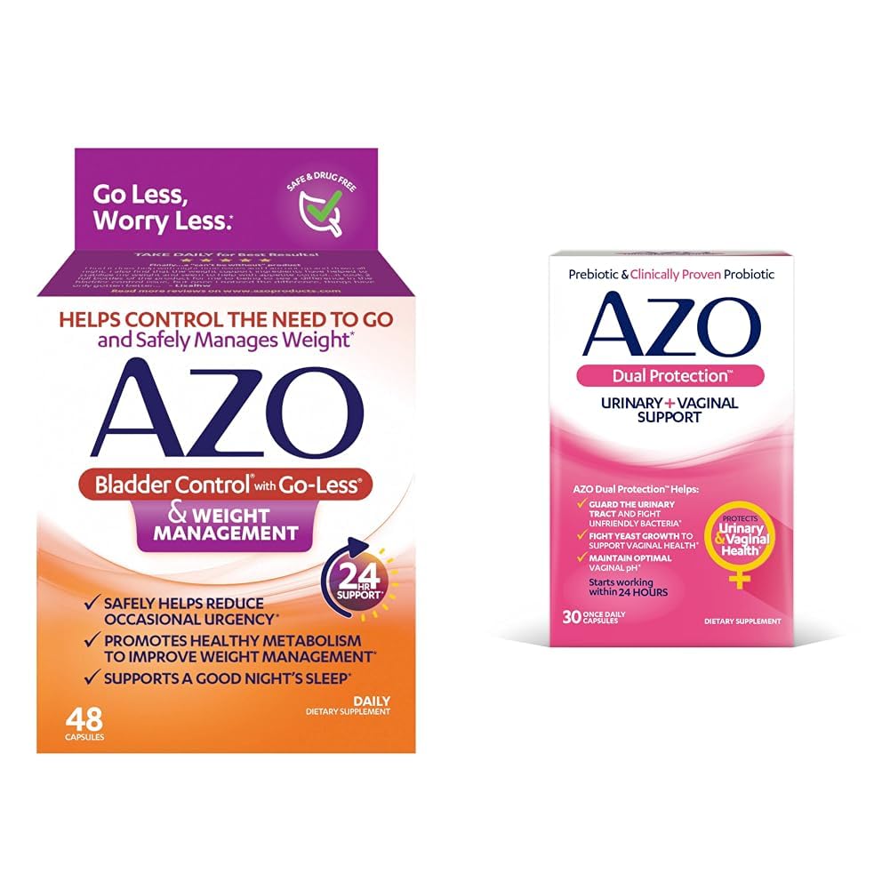 AZO 带 Go-Less®和重量管理辅助餐具和双保护  尿道+阴道支持的冲锋控制*