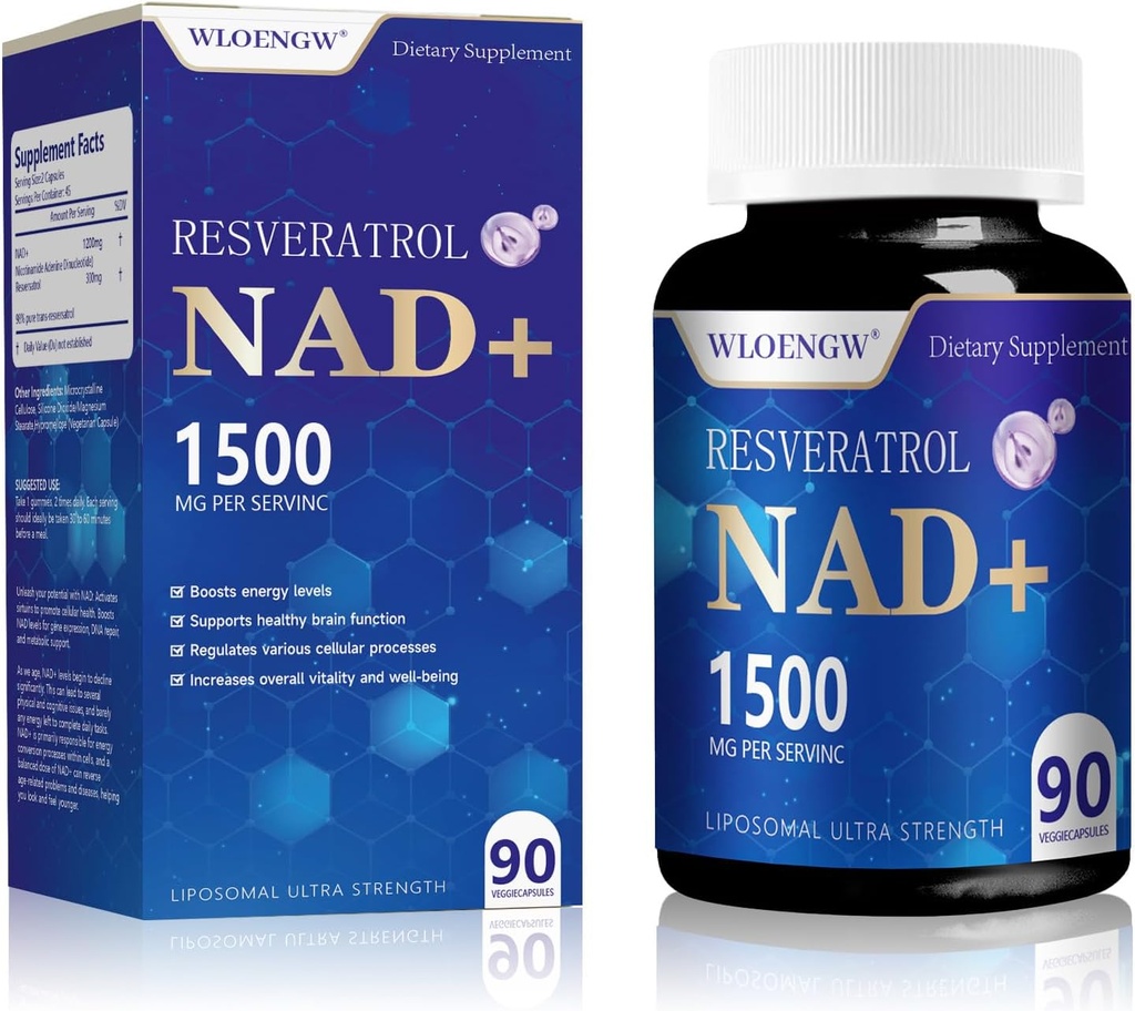 新的NAD补编 - Liposomal NAD+ 以Resveratrol 90(1500MG)作为补充
