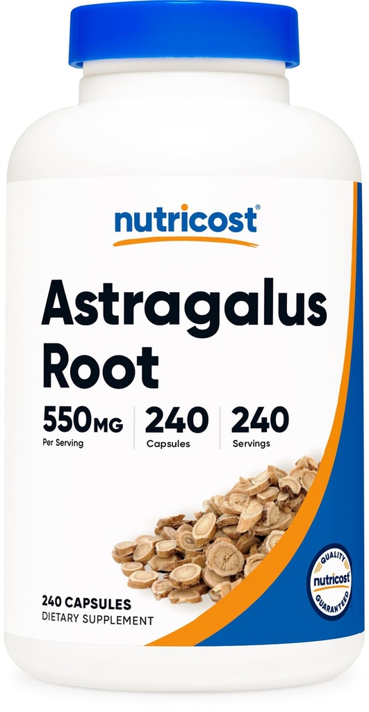 Astragalus Capsules 550mg, 240 蔬菜 Capsules - 非GMO和Gluten Free