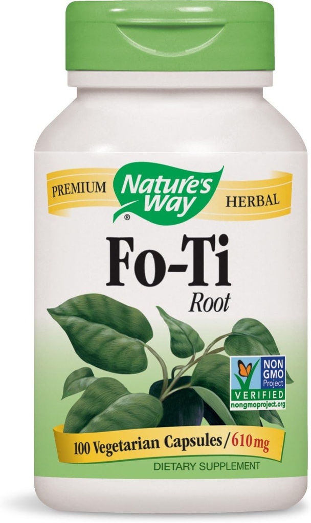 自然之道 Fo-Ti 根 610 mg,100 植物盖,包2