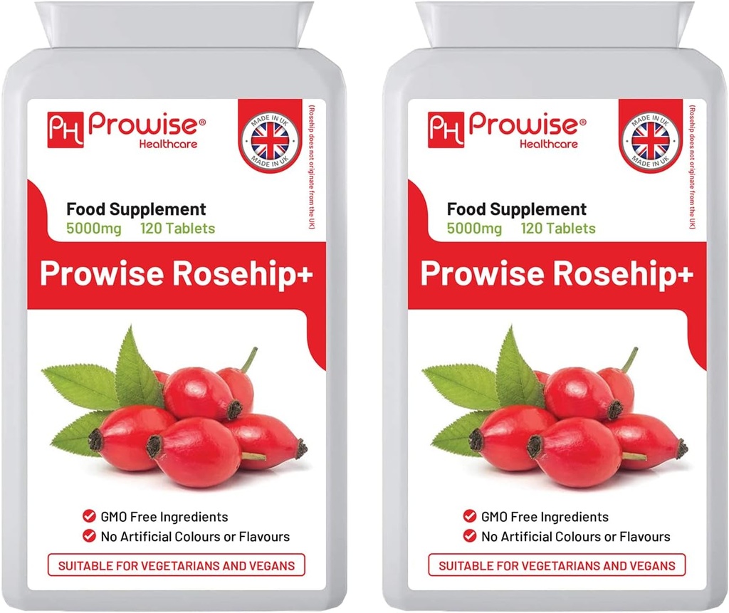 Roship Health + (Pack of 2) 5000mg 120平板电脑 - 联合王国制造的GMP 保证质量 -- -- 通过Prowise保健对蔬菜和维加斯适用