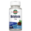 KAL Melatonin 1mg 睡眠援助,Melatonin 补充支持冷静放松和健康的睡眠循环,快速溶解激活,天然巧克力薄荷糖,蔬菜,120 Servi,120 微标签