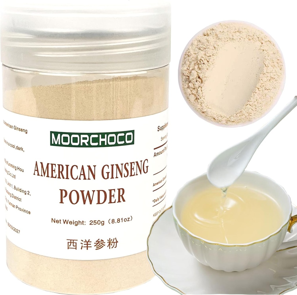 - 8.81 oz Ginseng 威斯康辛州根粉 - 非GMO,Gluten 免费粉 - 使用美国根粉草增殖剂进行平滑,烘焙,茶叶