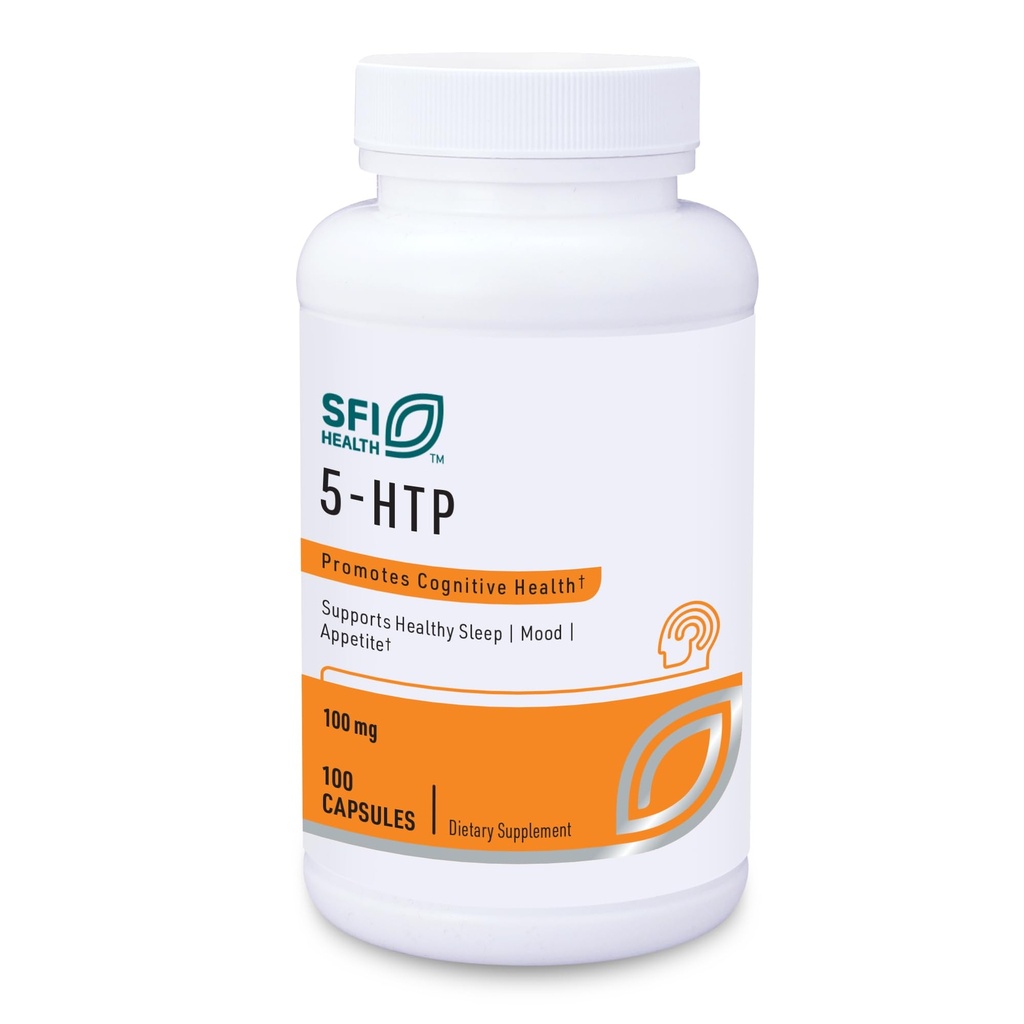Klaire Labs SFI 健康 5-HTP 100 mg - 来自格里夫尼亚种子提取物的伪致病性5-HTP - Hydroxytryptophan Serotonin 支持促进Mood(100 Capsules)