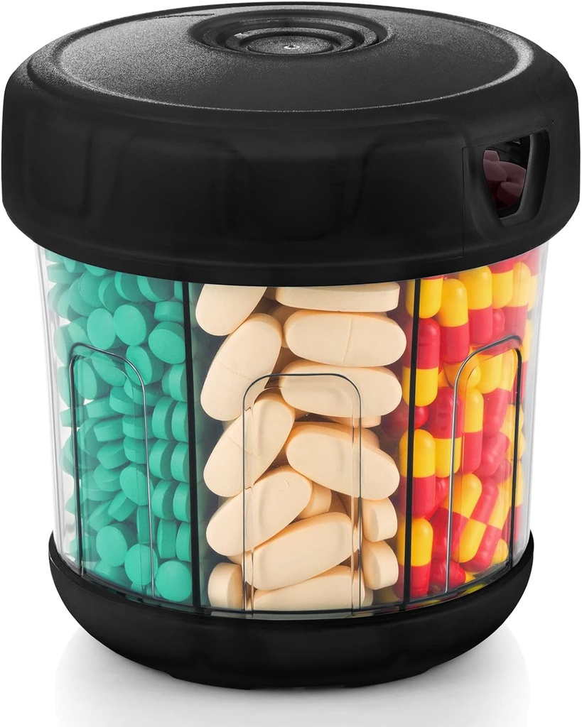 配有 XL 7 类比的外大型辅助组织者, TPU 软液易装并使用 Pill dispenser, 1个月 Jumbo Vitamin Holder 药品组织者存储器