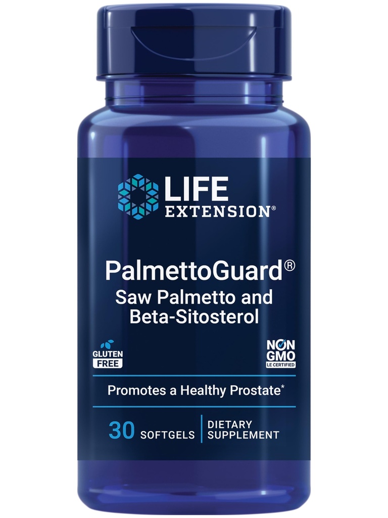 PalmettoGuard Saw Palmetto & Beta-Sitosterol – 支持健康前列腺功能 & Hormone代谢健康 – 男性补充 - Gluten-free,非GMO – 30软胶