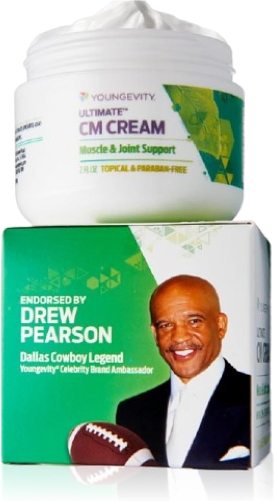 年轻 终极 CM CreamTM - 肌肉和联合 深酸安非他明 Cream - Paraben Free - Back, Neck, Hand,以及脚痛支持 - Menthol 1.4% - (2 oz Jar)