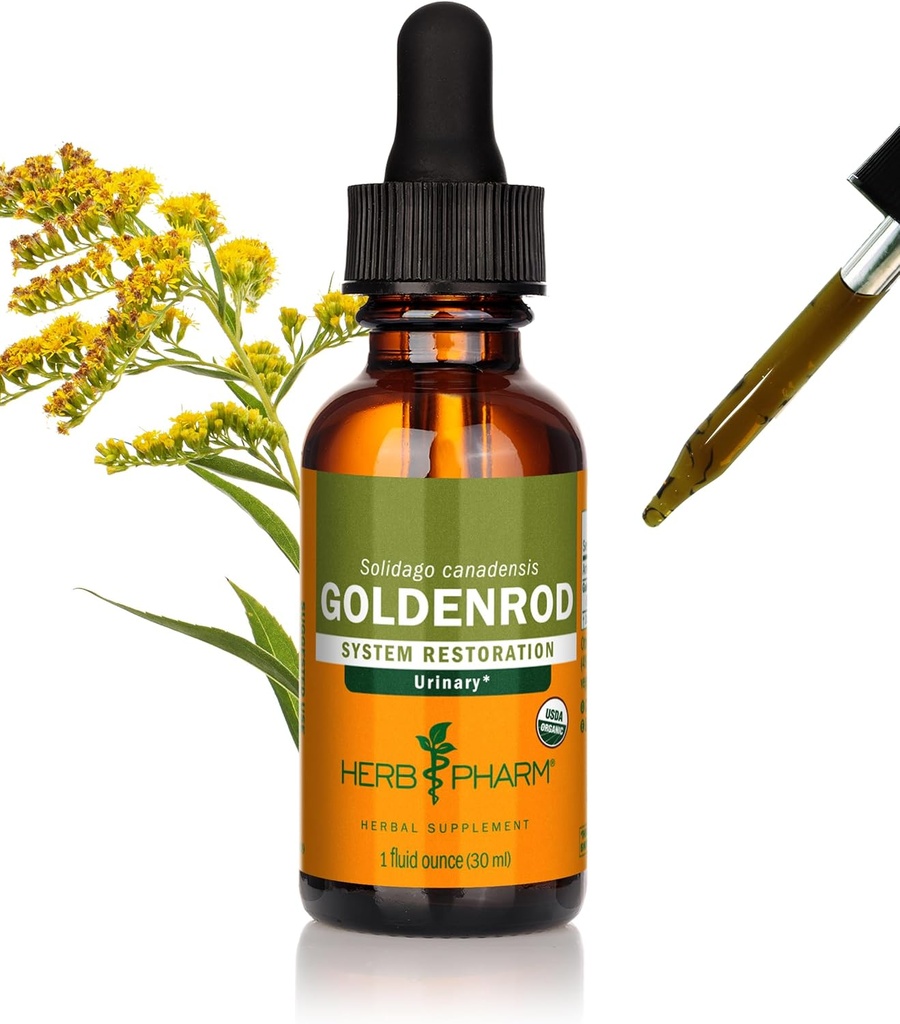 用于泌尿系统支持的草药认证有机金罗德液提取物,1 Fl Oz(包1)