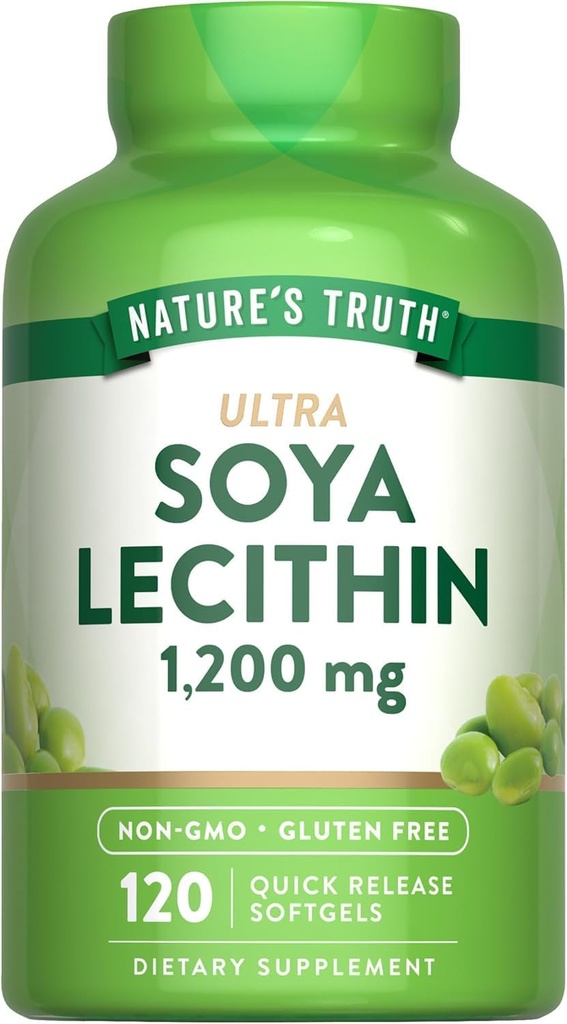 自然真理 超SOYA Lecithin 1200 mg, 120 count (Pack of 1)