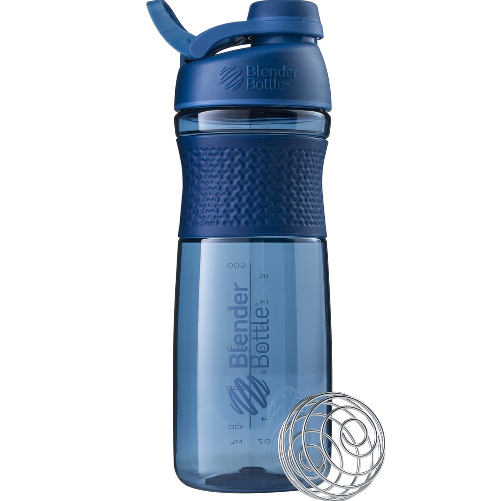 BlenderBottle SportMixer Shaker Bottle Perfect for protein Shakes and Pre Workout, 28-Ounce, 海军舰队