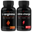 NutraChamps L-Arginine Capsules和硝化充电 Capsules 2 包装包