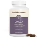 真正的蘑菇 Chaga 蘑菇 Capsules – Organic Chaga 提取粉末,配有用于健康与能源支持的抽取粉末 – Vegan, Non-GMO, 300 Capsules – Organical Mushroom 补编