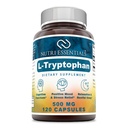 L-Tryptophan 饮食补充剂 - 天然睡眠补充剂,配有500 mg的免费形式 L Tryptophan - 流通和免疫支持 120 capsules