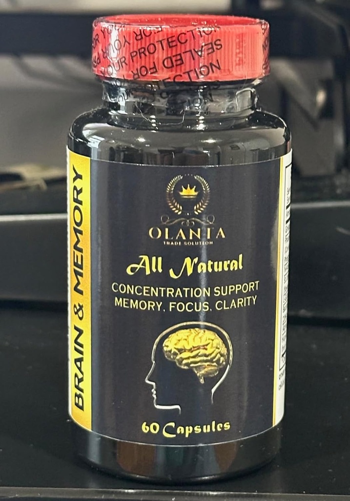 支持大脑的记忆药丸 - 与Gingko Biloba的记忆助推补充,自然神经递质支持,支持大脑维生,支持焦点与学习 - 1瓶60卡普尔