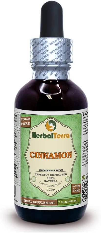 草药 Terra LLC 肉桂(Cinnamomum Verum) Glycerite, 干巴克无酒精液体提取 2 oz