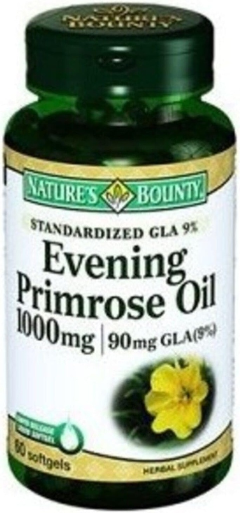 自然丰盛晚报 Primrose Oil, 90mg, 60 Softgels (Pack of 3)