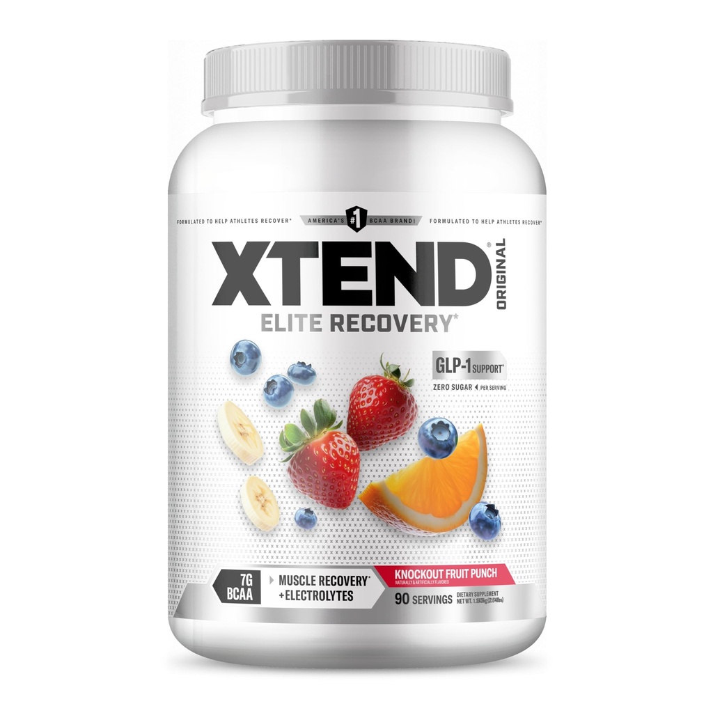 XTEND 原创卡卡A粉扑灭水果扑灭 QQ 无糖后运动 肌肉恢复 与氨基酸 QQ 7g BCAAs for Men and Women 90 services