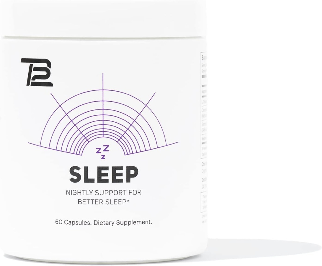 TB12 Sleep - Sleep Supplor with Magnesium, L-Theanine, Chamomile, GABA, 和Melatonin to Fall Asleep Fast, 促进放松,提高睡眠质量. 压力和摩擦夜支援