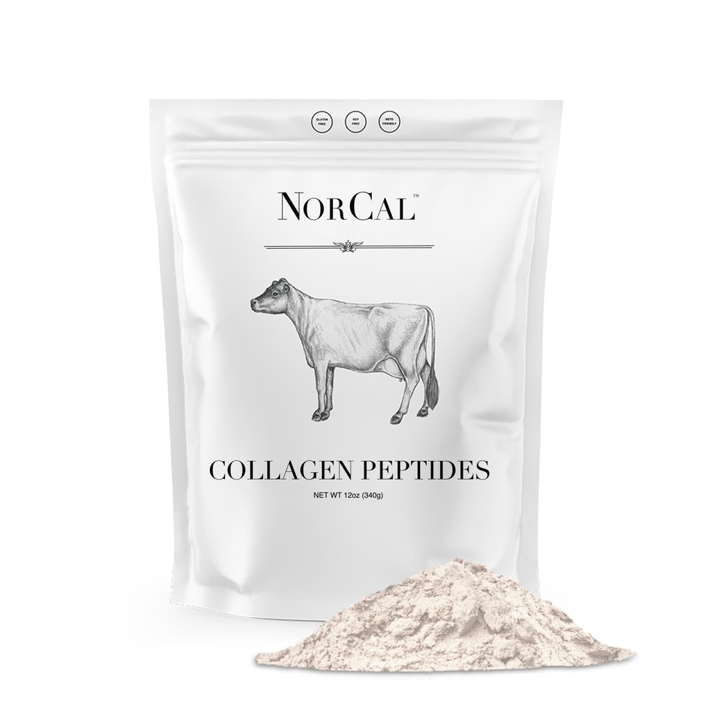 (原始内容存档于2018-09-29) (英语). Norcal Hydrlyzed Collagen Peptides, 12oz | 20g 蛋白质, 0g Carbs/ Fat |  Grass 草-Fed 巴西牛 |  Easy 方便混合和生物利用 | US GMP认证
