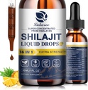 Shilajit Resin液滴、Shilajit W/Ginseng、Turmeric、Rhodiola、Wolfberry、Amla & Vitamins、Shilajit 男女85+号补编 跟踪矿物和富尔维酸, 1 Fl Oz