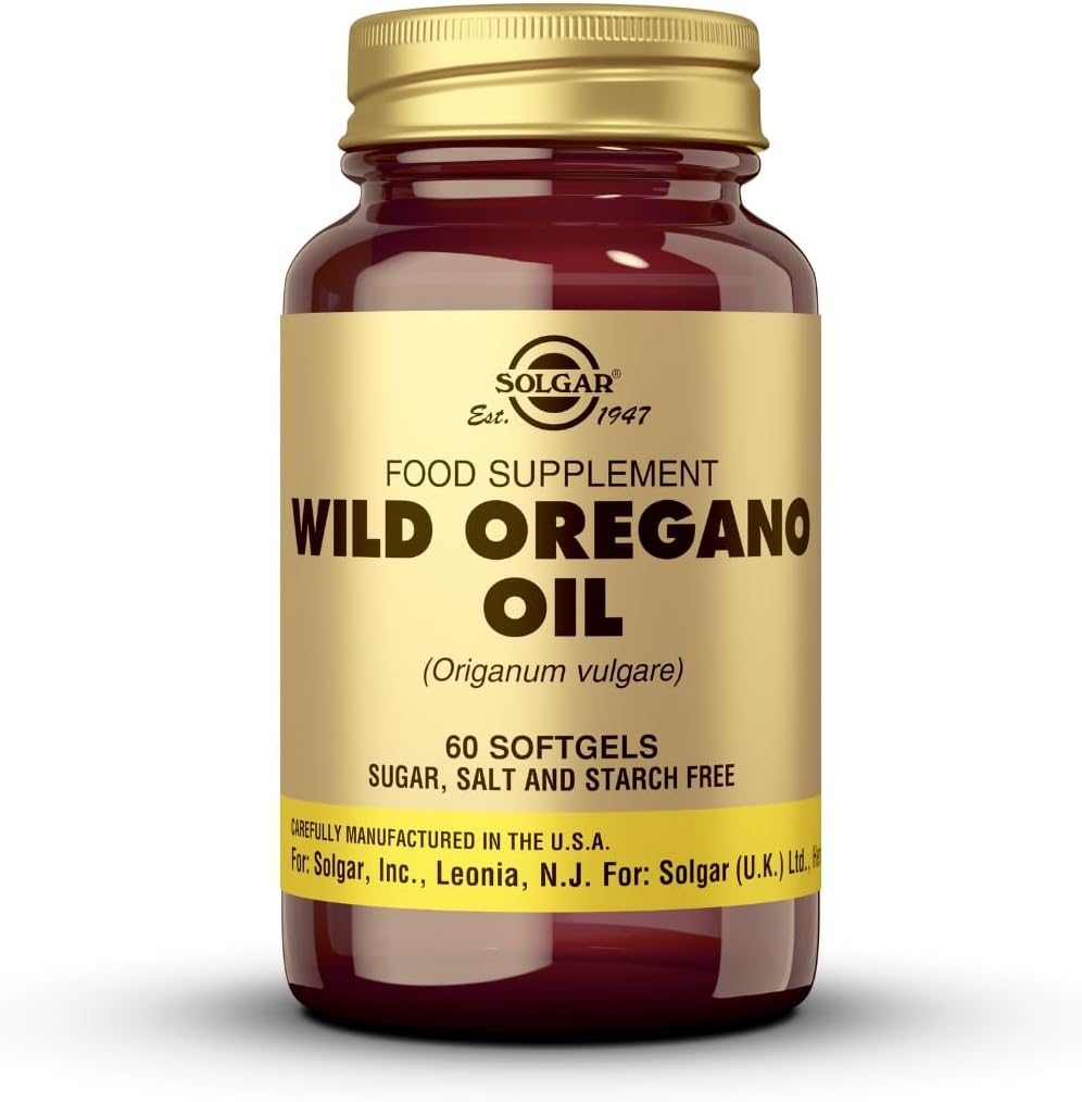 Solgar Wild Oregano Oil, 60 Softgels - 集中 - 免疫支持 - 非转基因O, Gluten Free, 奶制品自由 - 60 services