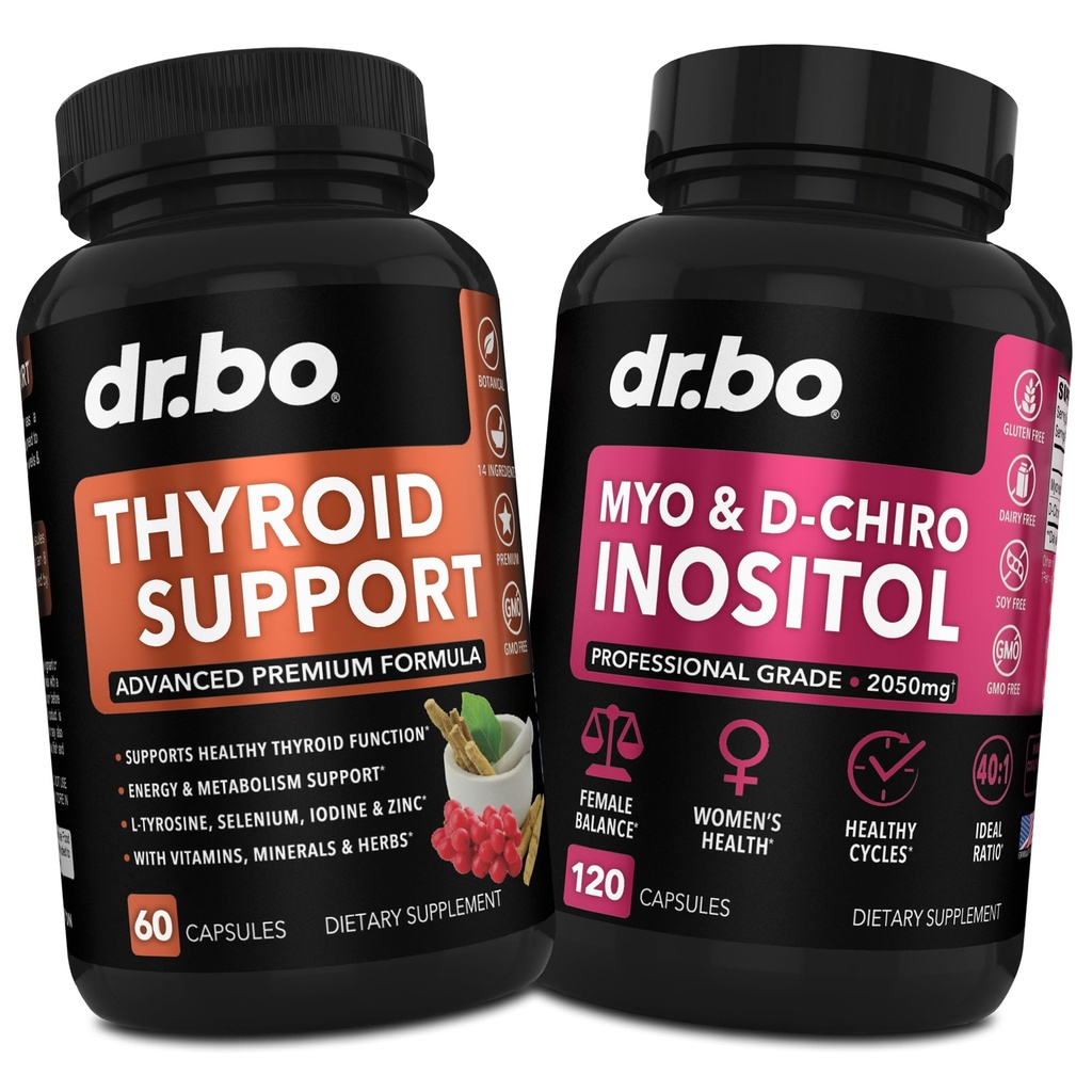 甲状腺素支持 & Myo-Inositol & D-Chiro Inositol 补充 Capsules - 对代谢、Mood & Energy的自然支持 - 40:1 妇女、月经周期、女性健康的比例