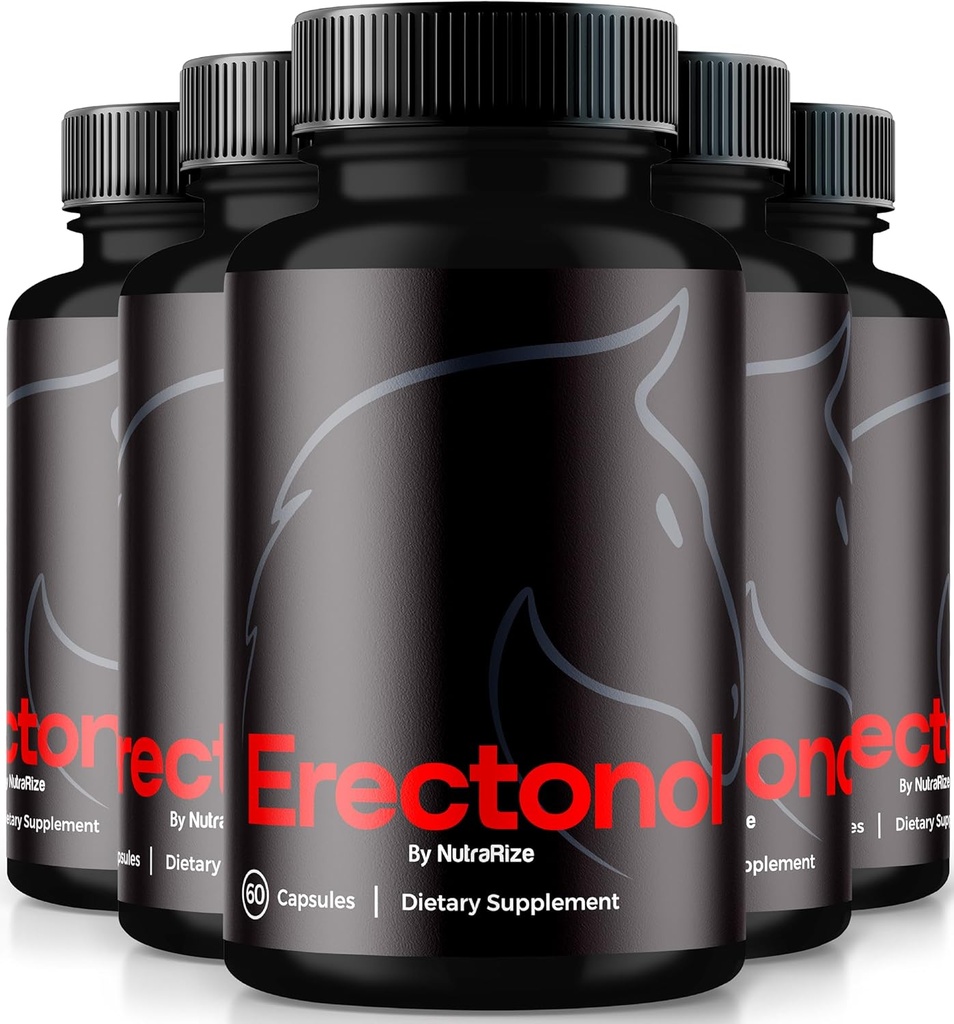 (5 Pack) Erectonol Capsules for Men, Erectonol 雄性膳食补充, Daily Formula for Men's Wellness and Peak performance, Advanced Formulals for a active Lifetys, Reviews (300 Capsules) (英语).