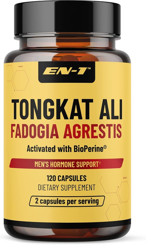 EN-1 Tongkat Ali for Men(长杰克) Fadogia Agrestis and Tongkat Ali 每服一种生物牡蛎, 汤加-Ali for Men - 120 Capsules Tonkat-Ali Long Jack