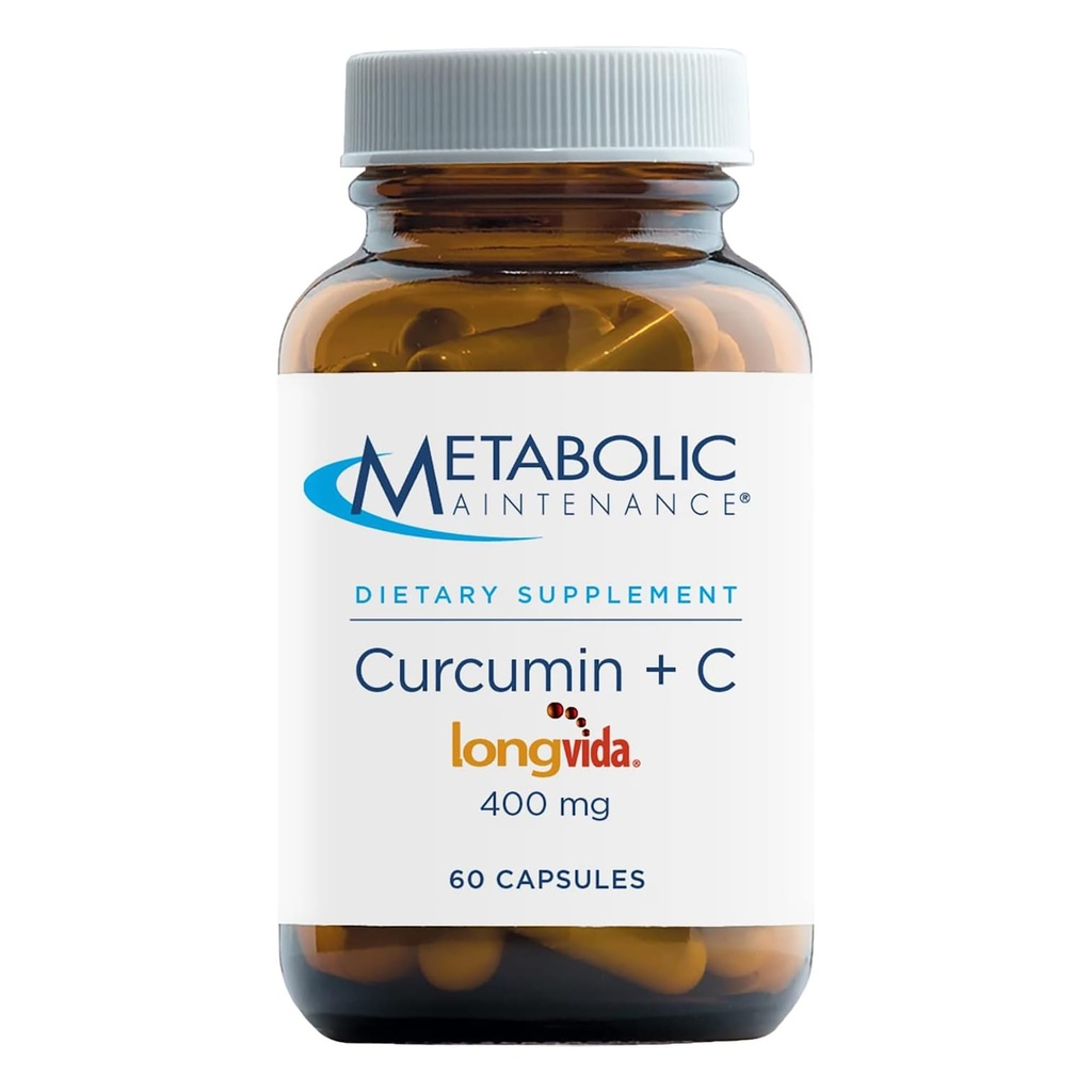 脑功能和联合流动的元素维护Crucumin + C - Longvida + Vitamin C 强化Crucumin 补充(60 Capsules)