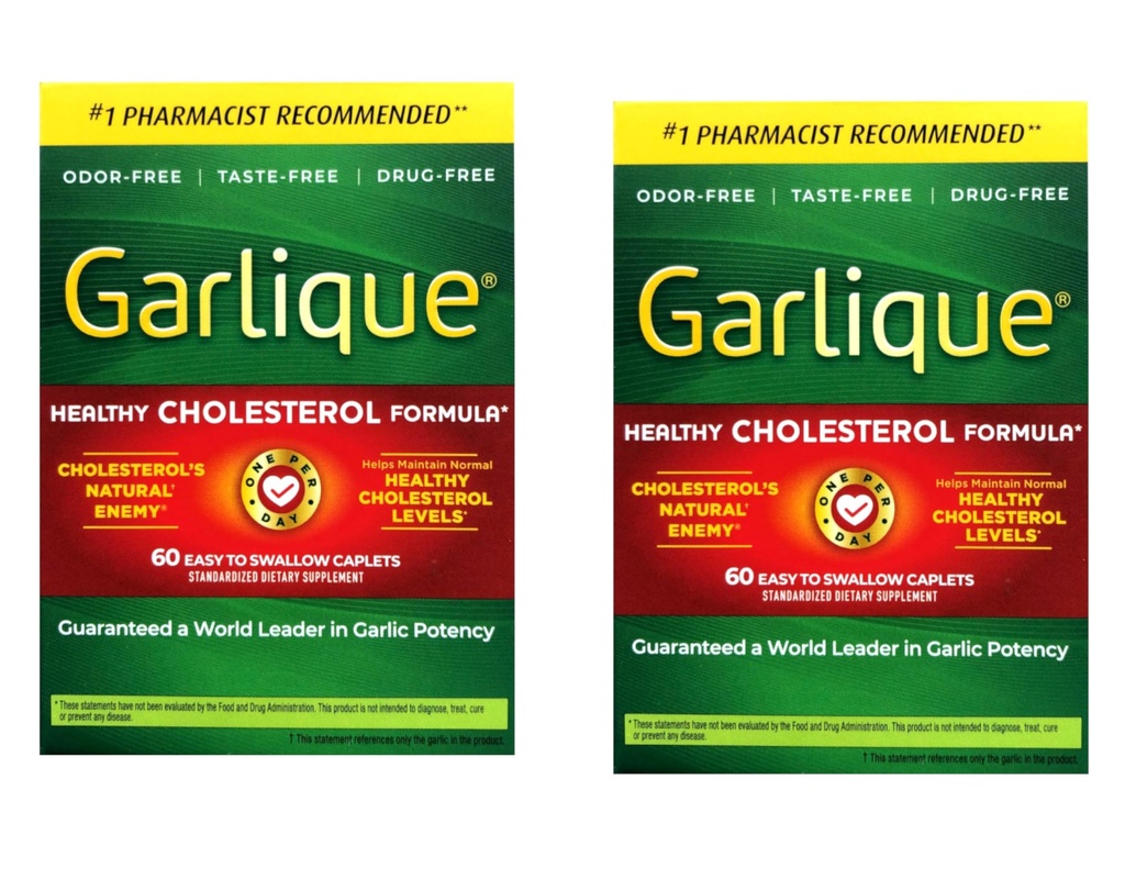 Garlique 健康胆固醇配方,配有 5 000 mcg 的 Allicin, 60 的 肠内皮囊(包2)