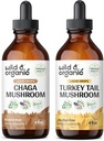 野生和有机查加蘑菇 Tincture 4 fl oz & Turkey 尾孢蘑菇 Tincture 4 fl oz