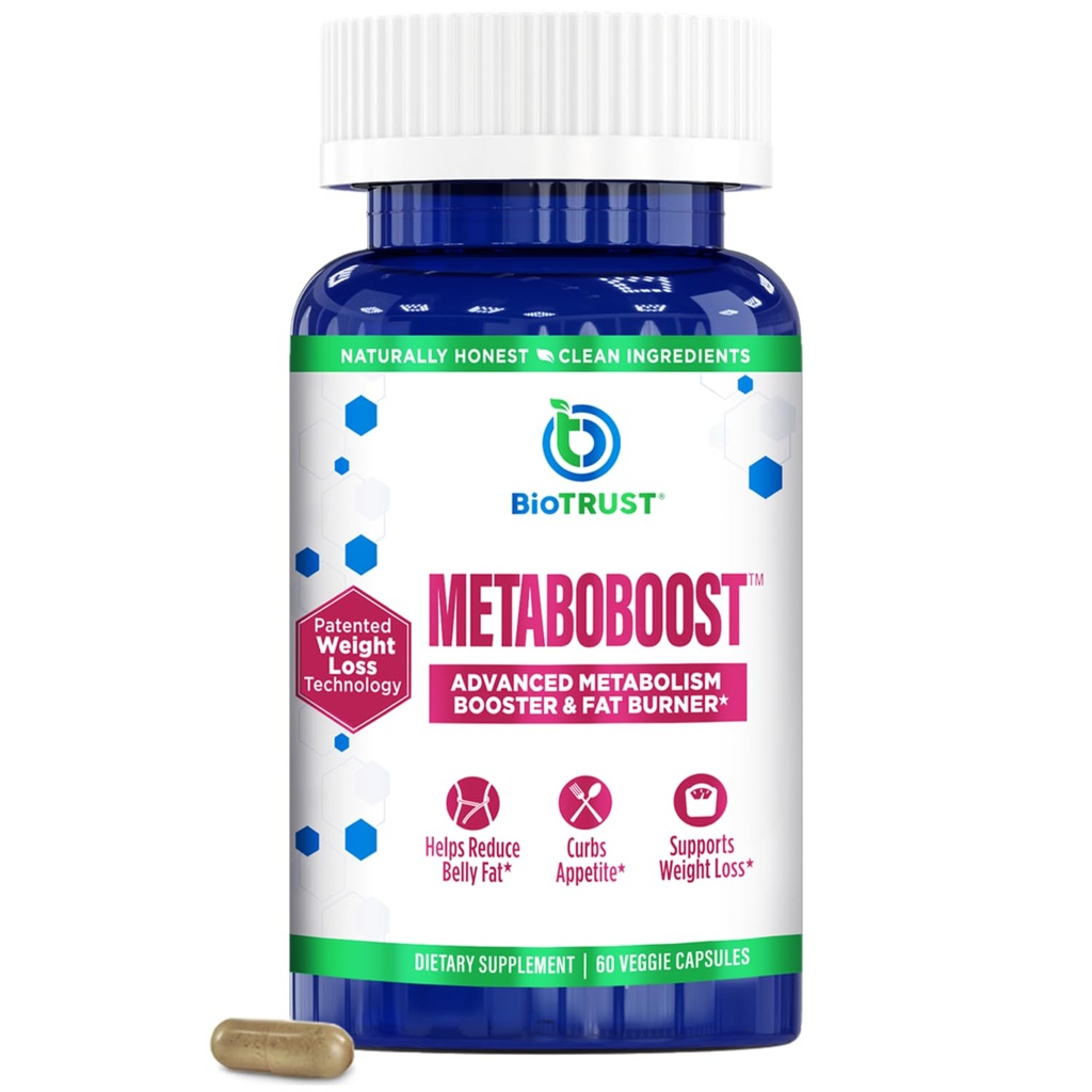 BioTrust MetaboBoost 重量损失补充剂 — Appetite 抑制剂 — — Calorie Fat Burner — — 代谢作用促进剂 — — 临床上研究过配有柏柏林的减肥药丸,用于综合重量损失支持 — — 60 Capsules