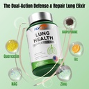 肺部健康、草药Quercetin & NAC、呼吸支持、肺清洁、维生素C、锌、GMP、美国制造60卡普勒