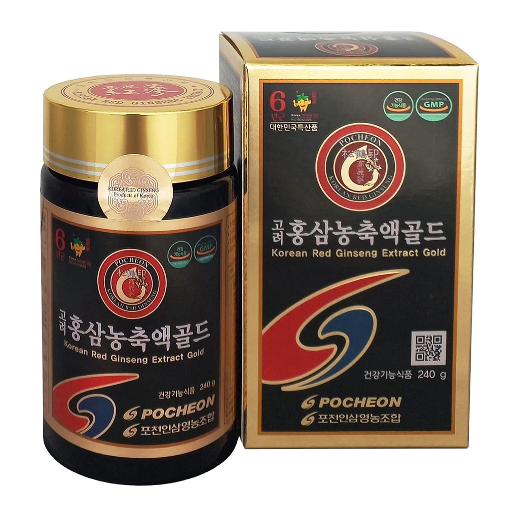 Pocheon 240g(8.5oz),100%纯朝鲜族 6年根 Panax 红色 Ginseng 提取金, TOP Ginsenoside, Saponin, Ginseng 草药补充, 天然免疫支持