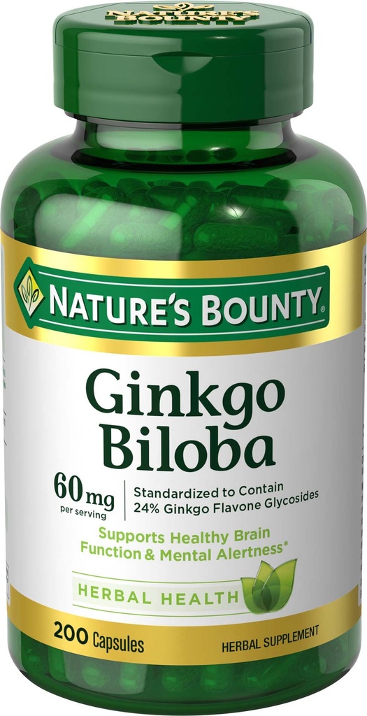 自然的丰盛金刚比洛巴,支持健康脑功能,草药补充,60Mg,200Capsules