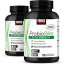 强力因素 ProbioSlim Extra powers, 妇女和男子的Probiotic Supplements, 30亿 CPUs 和 Gut 健康支助、布洛廷和气体救济的绿色茶叶提取, 120 count (Pack of 2)